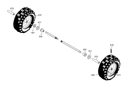 Wheels Diagram and Parts List for 1695367-6291570X61 2007 Briggs and Stratton Snow Blower